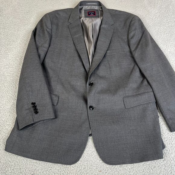 UNTUCKit  Palazzo Blazer Wool Mens 48R Italian Woven Gray Work Business Casual - Picture 1 of 16